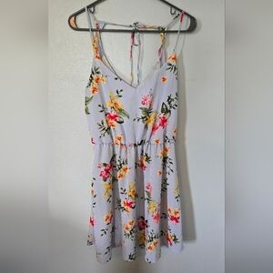 Lush Striped Floral Dress Size Large